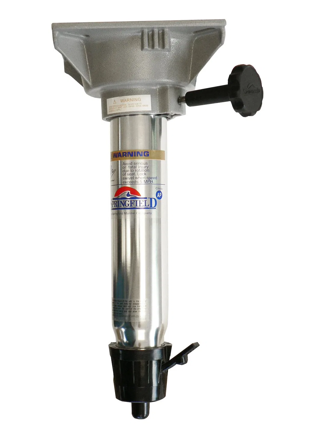 1600607 – SPRINGFIELD Boat Seat Pedestal, Fixed Height Pedestal 13 Inch Post Height 2-3/8 Inch Diameter Post Anodized...